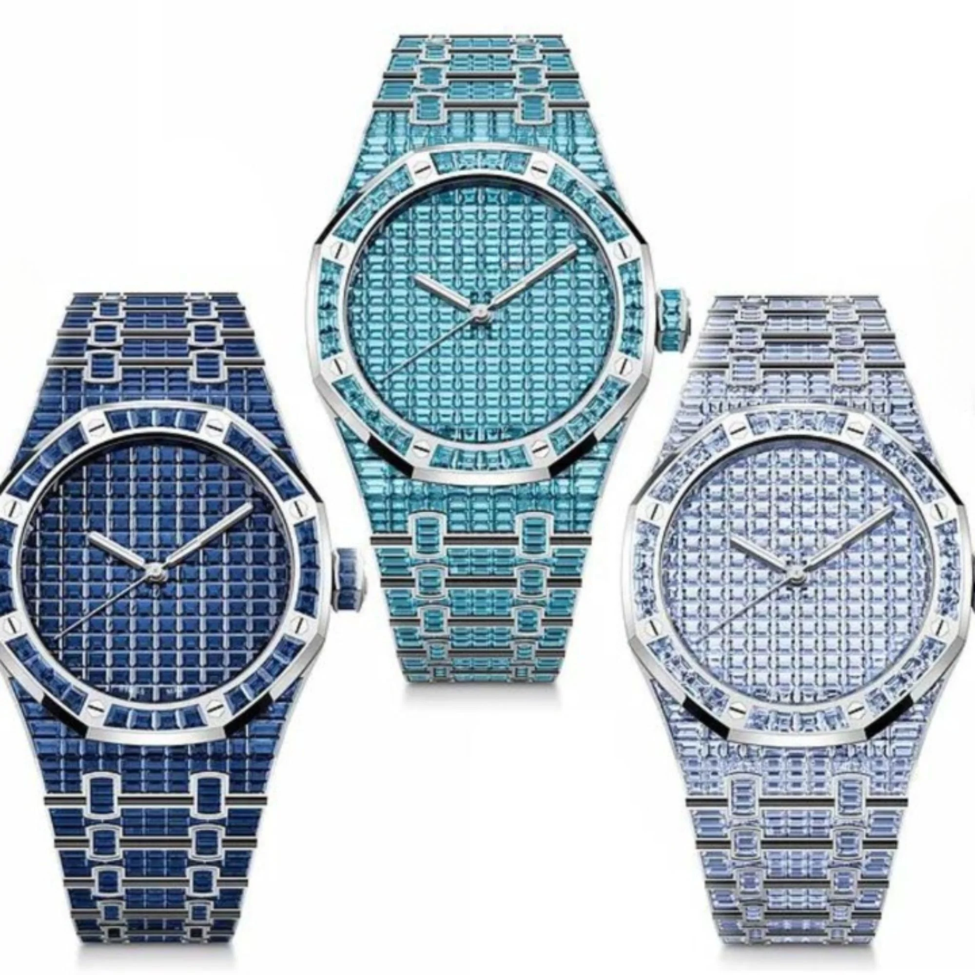 Best Selling Unisex Iced out Moissanite Watch Auto Date Feature High Quality Colorless Diamond Watch at Wholesale Price