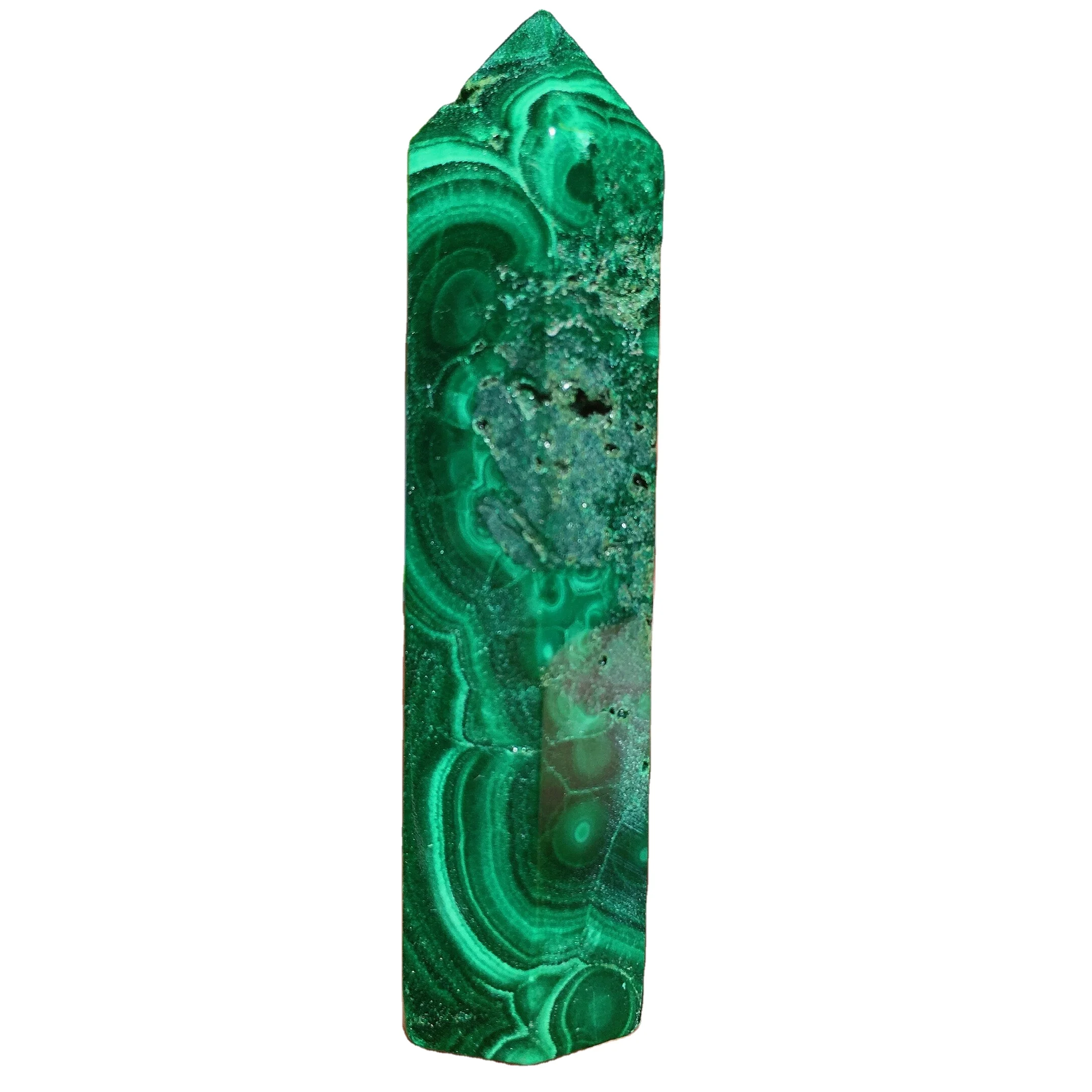 Malachite Tower Point Natural Crystal Point Gemstone Tower Low Price Wholesale Malachite Point Crystals Supply