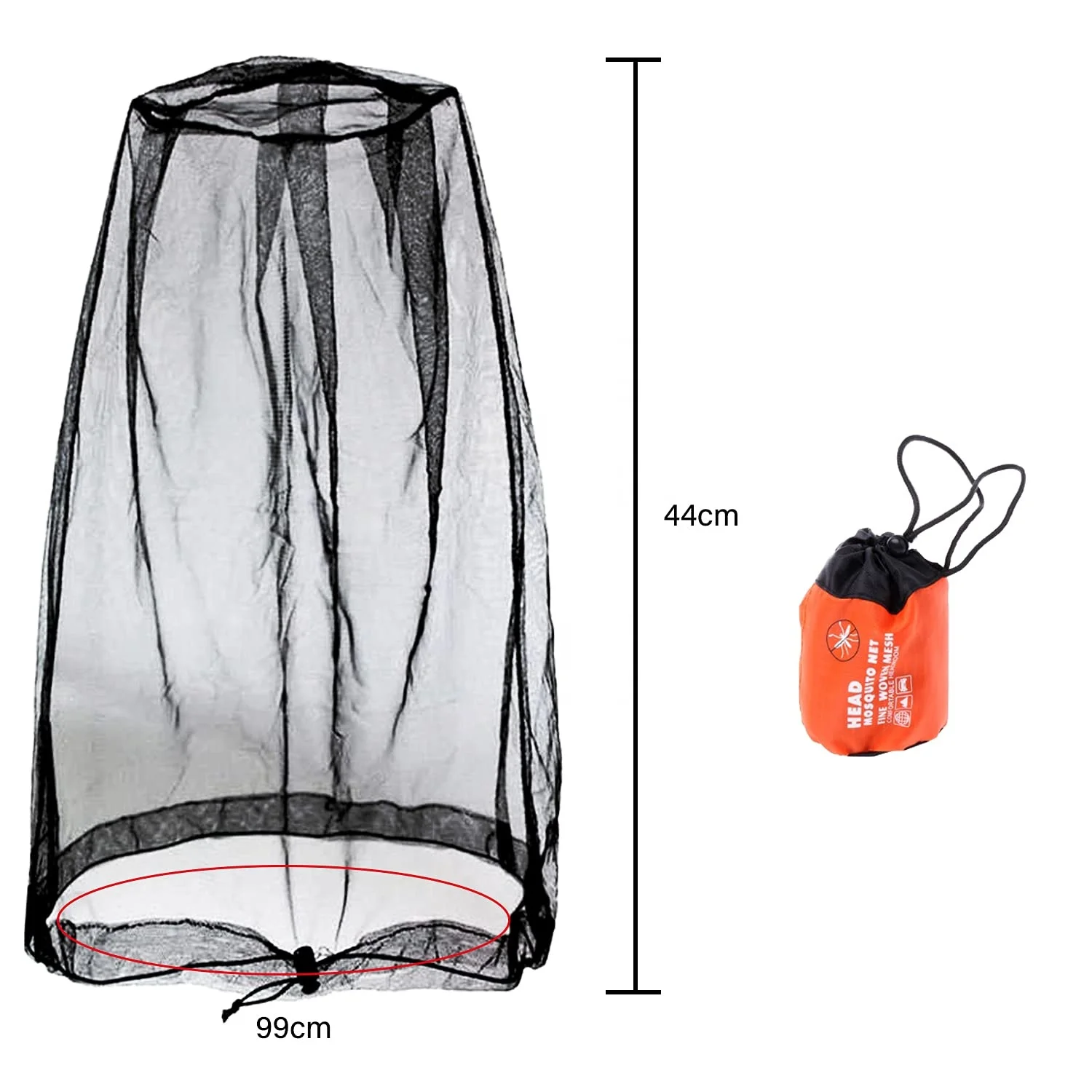 Mosquito Head Net Face Mesh Net Head Protecting Net for Outdoor Hiking Camping Climbing Walking