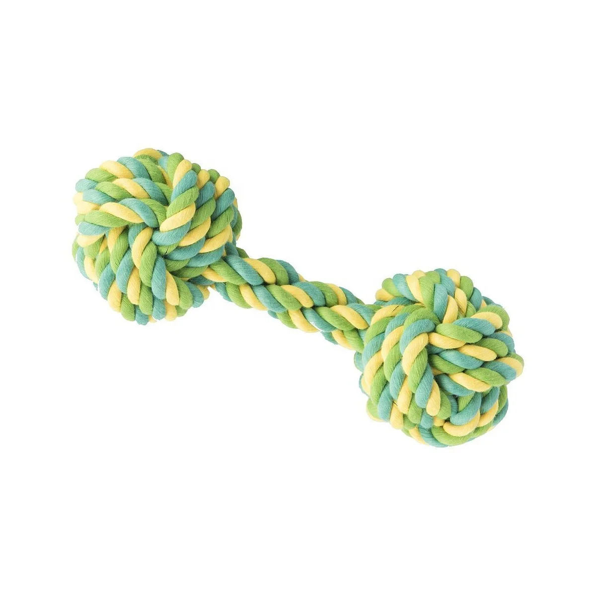 Pet Toys Dual Knots Light Green Eco-Friendly Handmade Candy Shape Cotton Rope Dog Toy For Medium Large Dogs