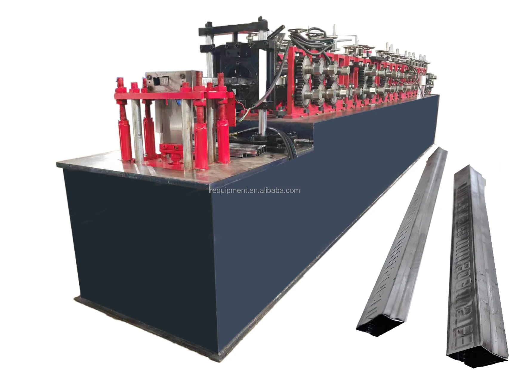Framing for Building System Storage Rack Beam Upright Keel Roll Forming Machine Steel Angle Light Keel With Punching System