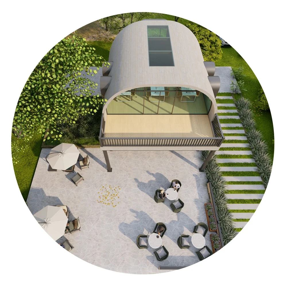 The assembly room Simple houses  resort The landscape of the home stay facility Collective accommodation