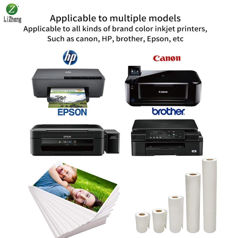 Lizheng glossy rc waterproof photo paper inkjet 4r A3 A4 waterproof rc satin photo paper