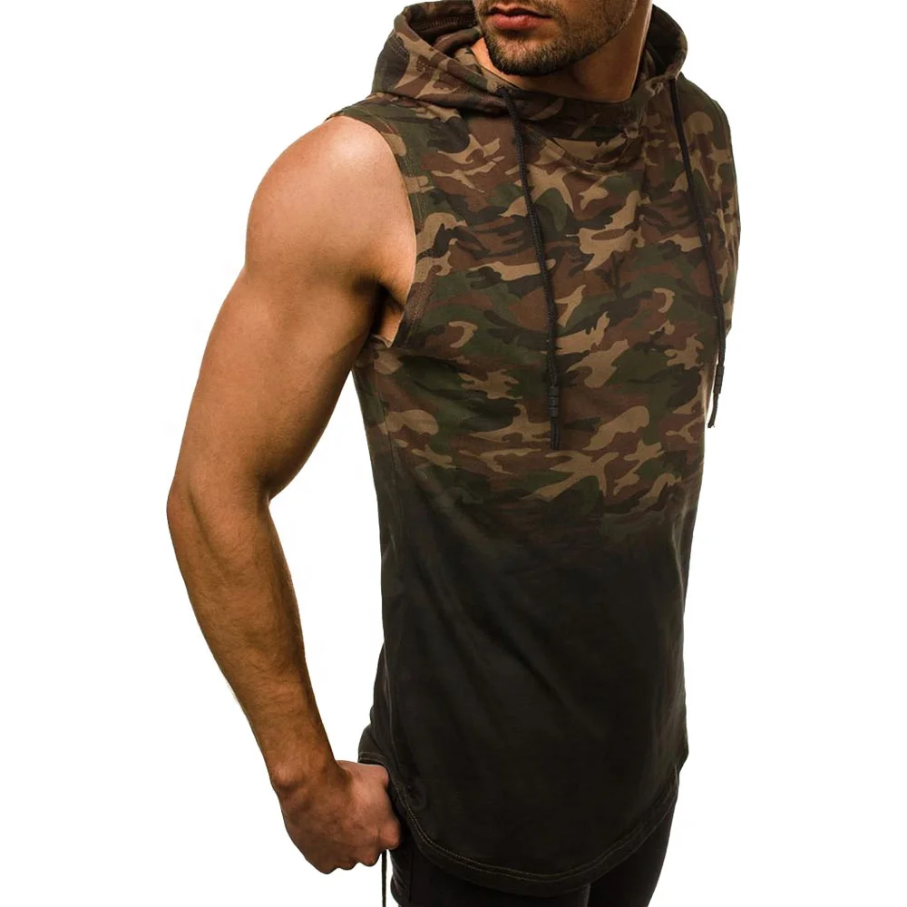 Summer Sleeveless Loose Camouflage Running Gym Sport Camo Fitness Tank Top Men gym tanktop sporty tanktop custom tanktop