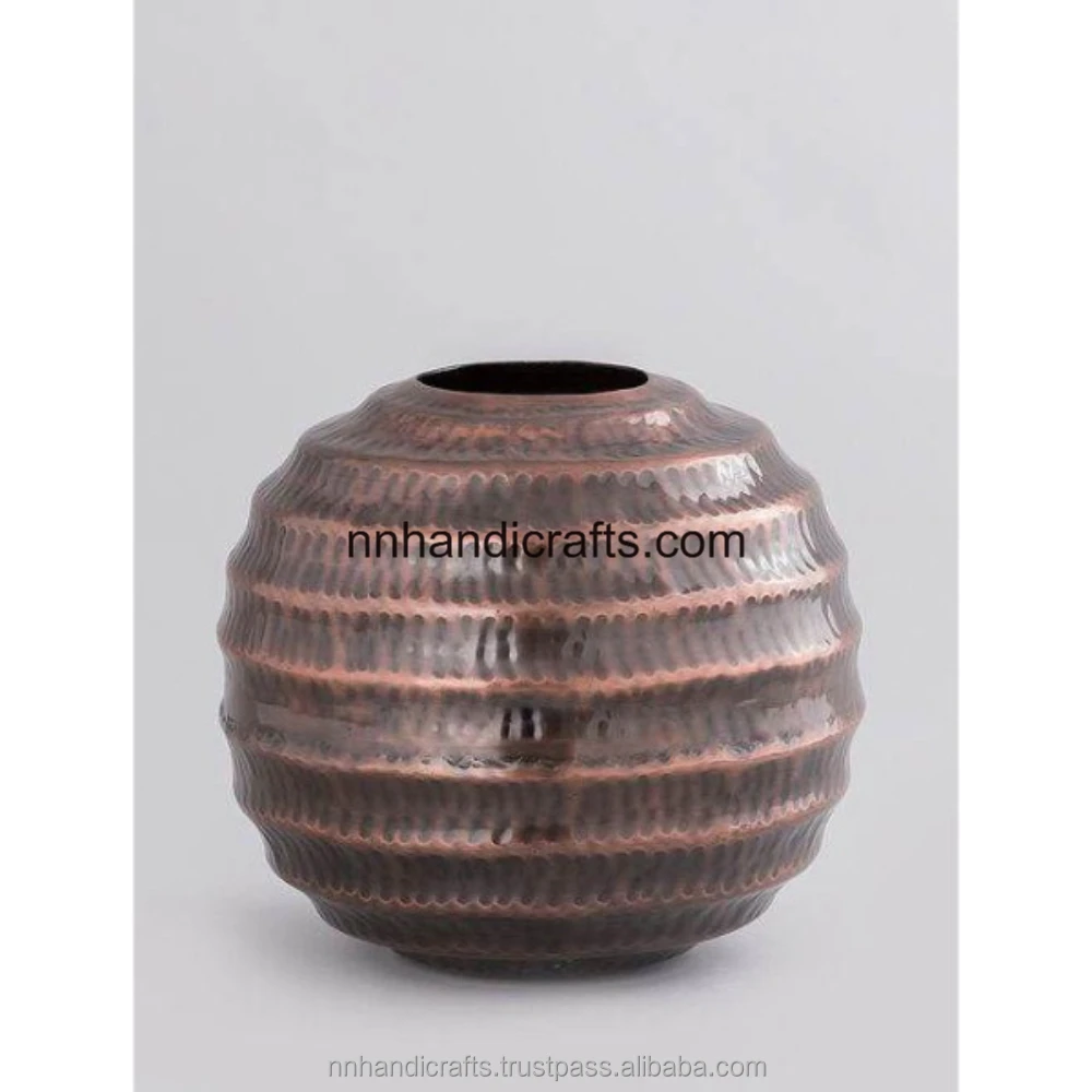 Индийская ручная работа дизайнерская металлическая алюминиевая Серебряная никелированная шестиугольная Современная уникальная настольная ваза урны банки напольная