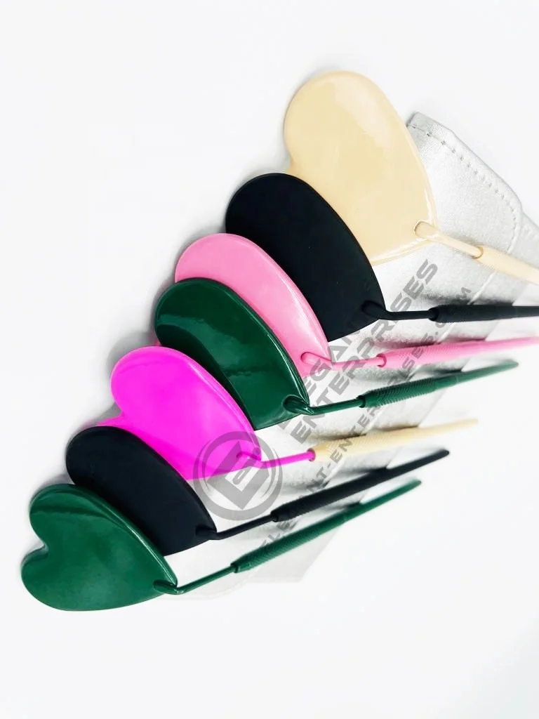 Best Selling Heart Shape Sustainable Eyelash Extension Mirrors With Different Powder Coated Colors Stainless Steel Private Label