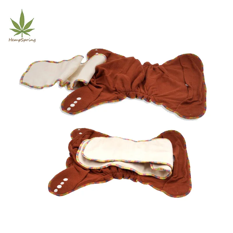 Hemp / Cotton Inserts for Baby Cloth Diapers Good absorb one size fitted one set cloth PUL diaper cover for baby