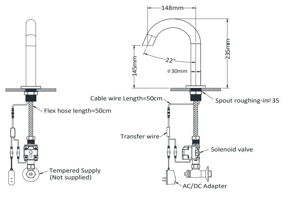Automatic Sink Tap Hands Free Infrared Water Tap Inductive Basin Faucet spout Bathroom Touchless Sensor Faucet goose neck