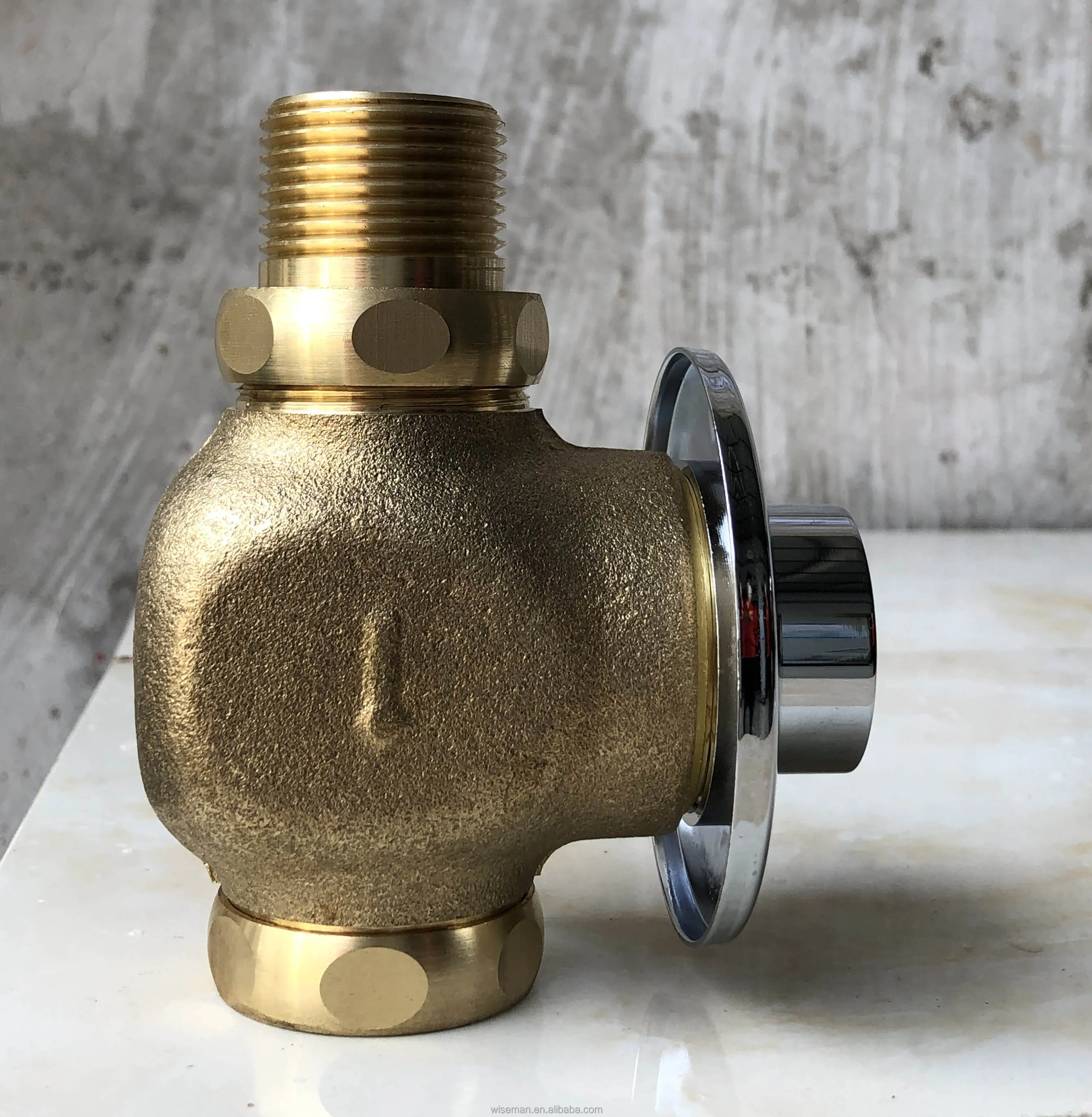 Concealed Push Button Toilet Flush Valve Full Brass Material