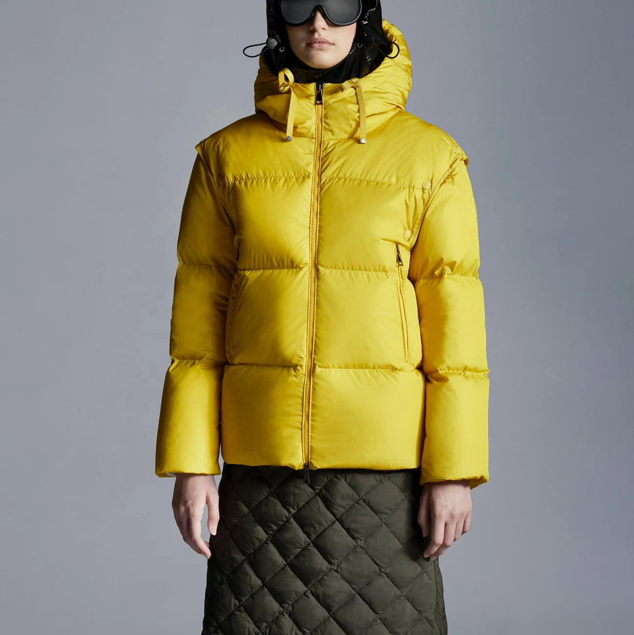 Fashion Fur Collar Ladies Hoodie Parkas Women Bubble Duck Down Winter Puffer Coat Women Jacket