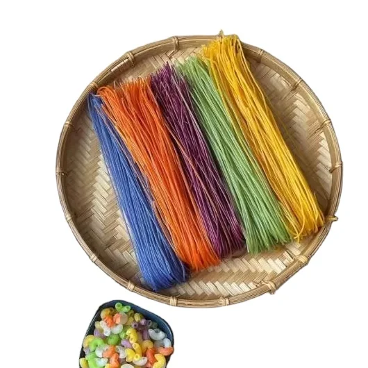 Овощная рисовая лапша красочная для приготовления из Вьетнама/сушеная вермишель Овощной Цвет без глютена Вьетнама