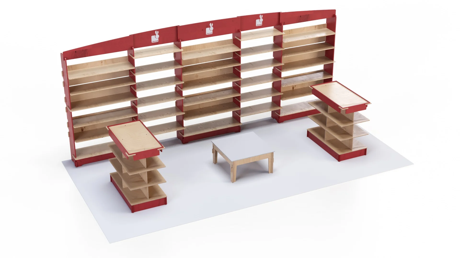 Display Island Retail Shop Trade Show Standing Table Display Unit Fashion Island Display Rack