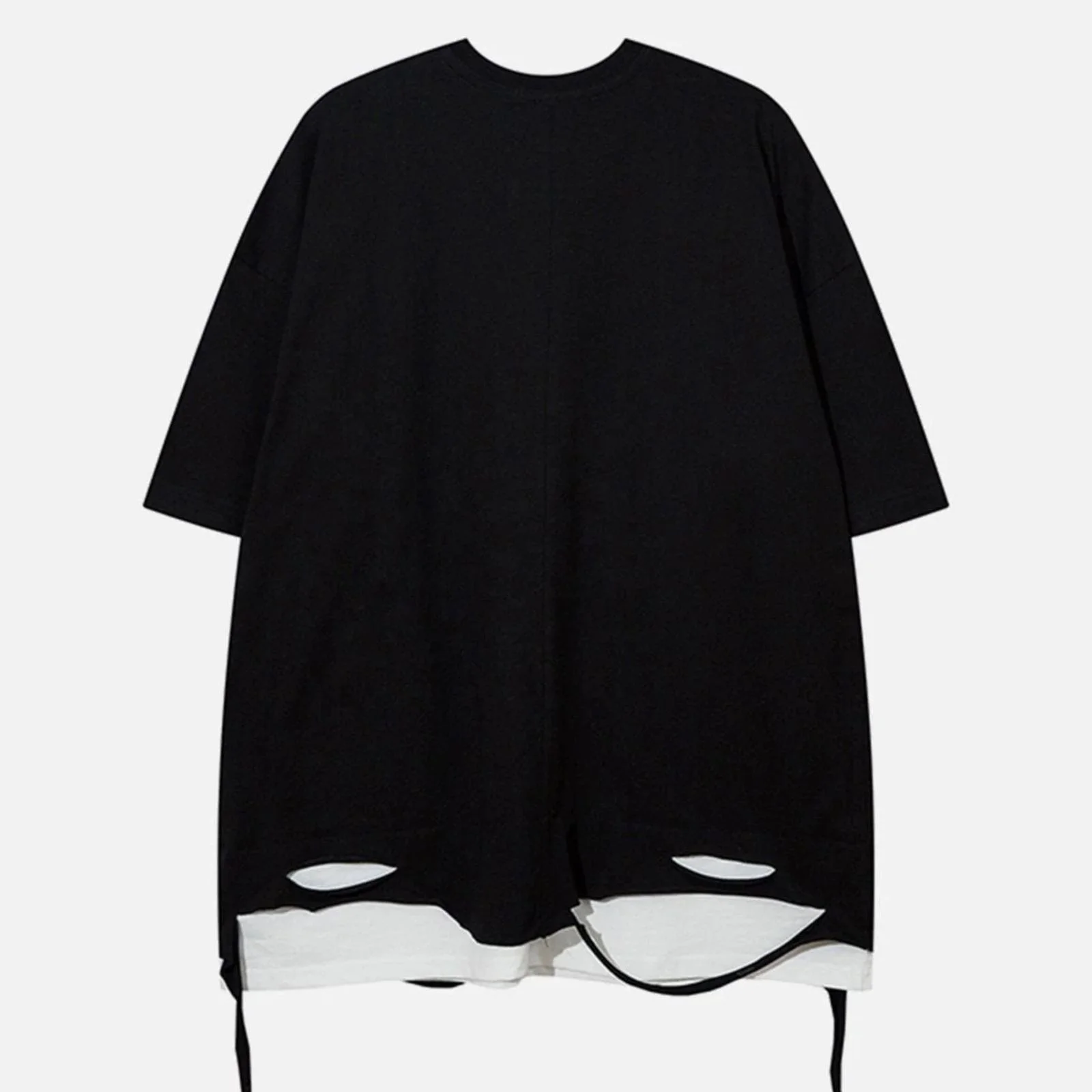 Custom Heavyweight Double Layer Boxy Floaty Oversized Fit Distressed Men Casual Streetwear Fashion Summer T-Shirt