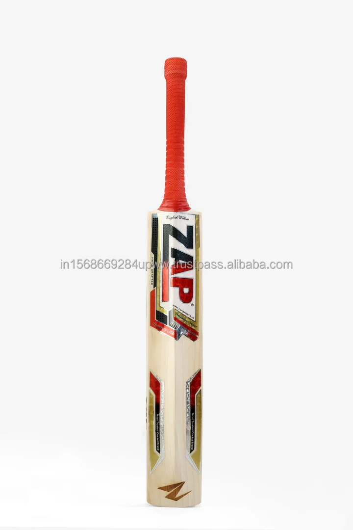 ZAP Classic Drive English Willow Cricket Bat Size 2 Made of Premium Wood and Plastic for Sports Use