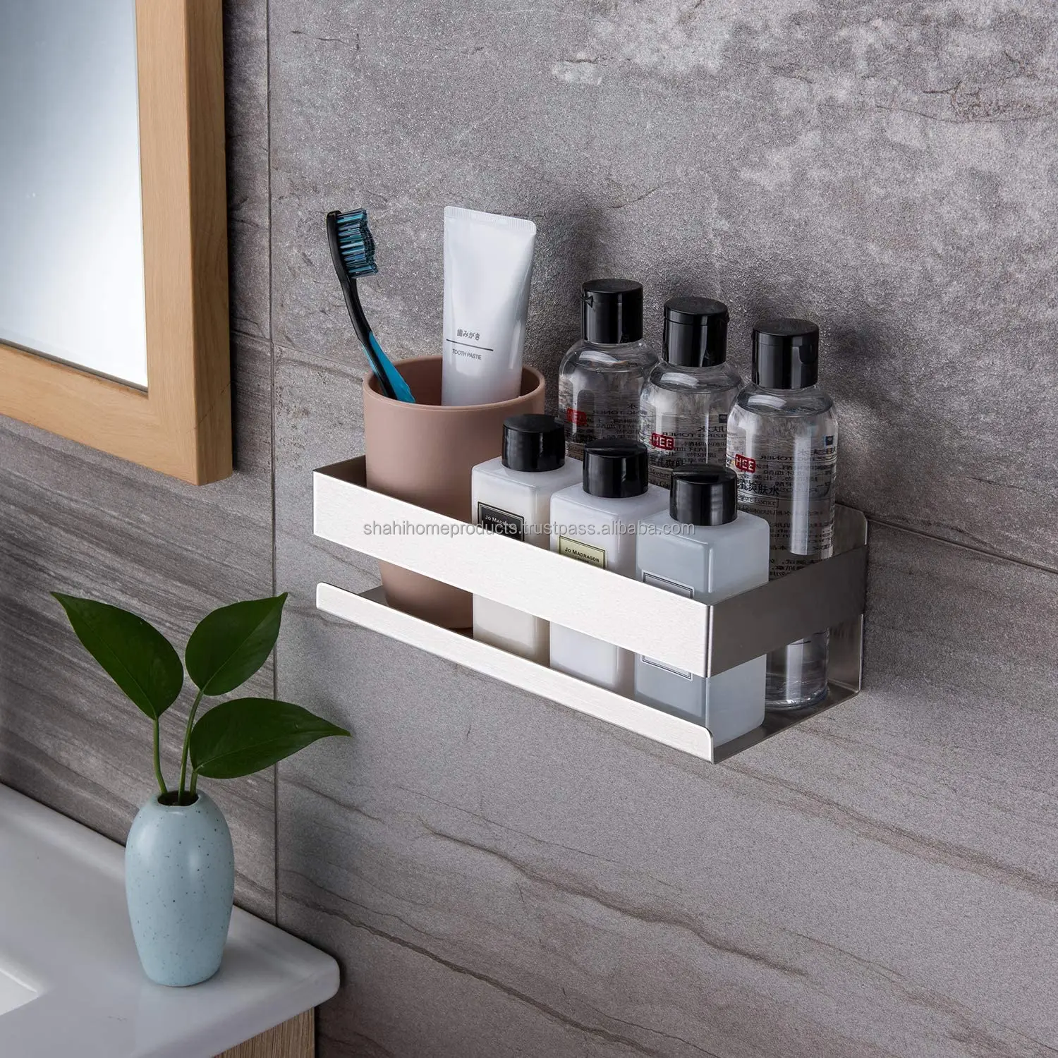 Shower Shelf/Bathroom Shelf Without Drilling Shower Caddy Stainless Steel