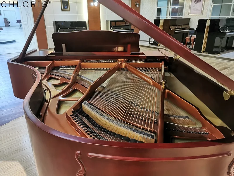 Новый бренд античный дизайн красное дерево матовая резьба рояль SG186M