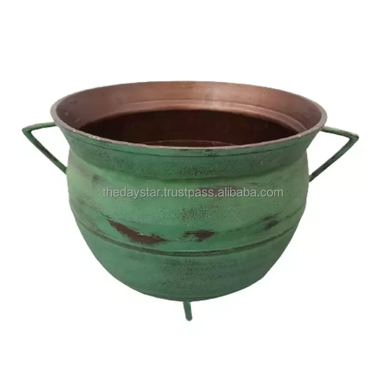 Customizable High Quality Metal Hammered Planter Pot with Stand Indoor Outdoor Decor-for Garden Nursery Shopping Mall Floor Use