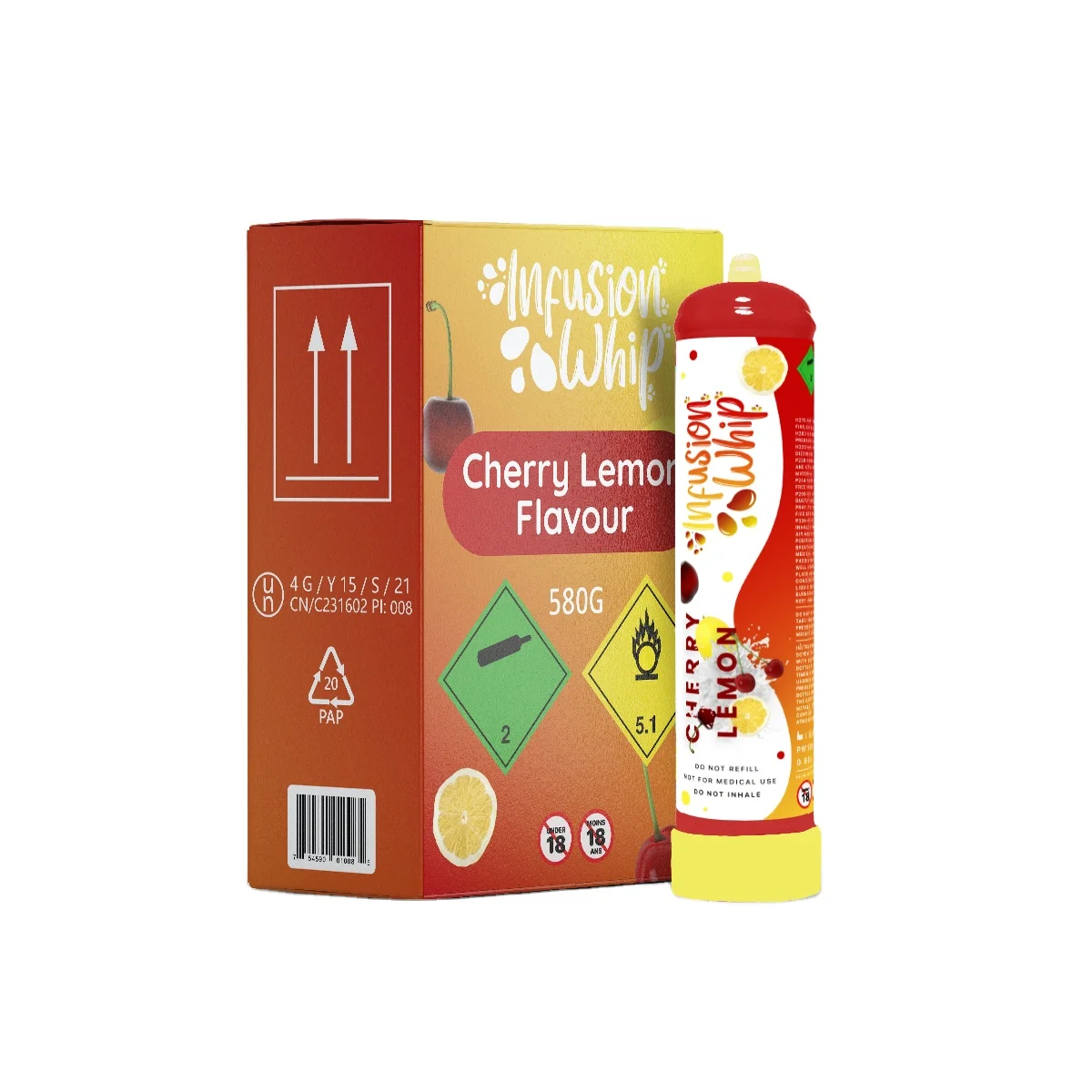 Кухонный и настольный Шприц со вкусом вишни и лимона InfusionWhip, 580 г, резервуар/цилиндр из США