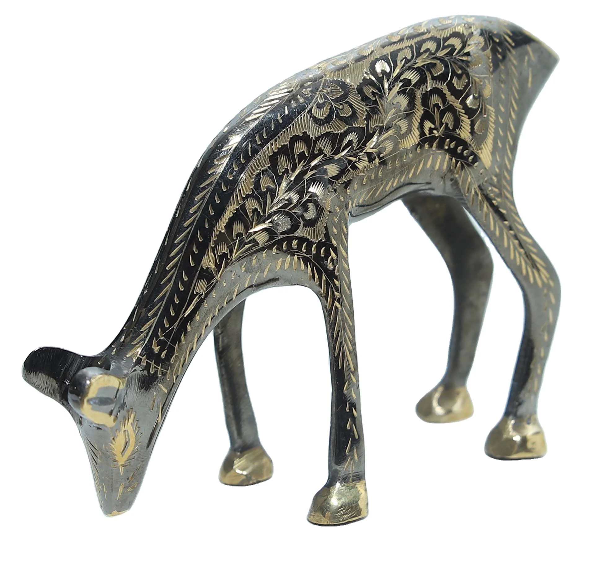 Factory Price metal reindeer sculpture small home decorative sculpture nice metal animal figurines