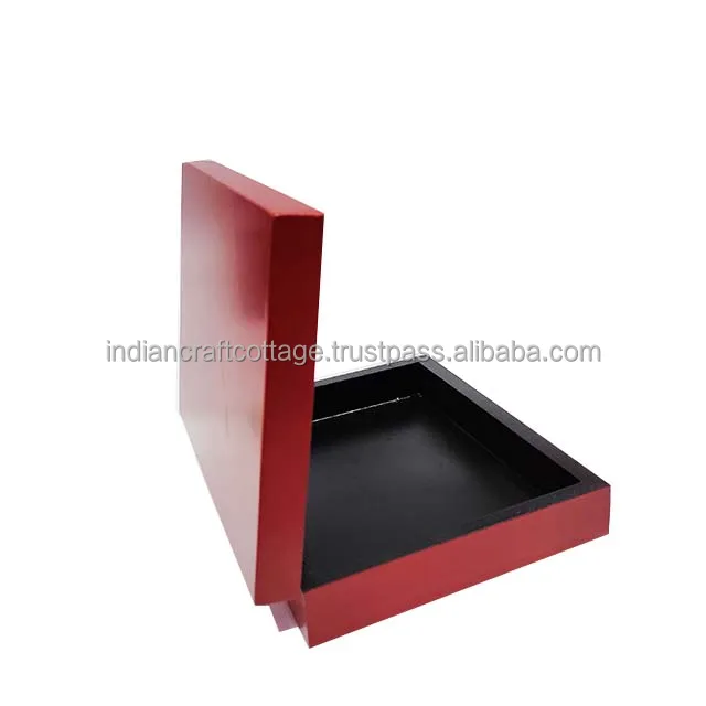 MDF Jewelry Box with high finishing coated Color for multi purpose customized color and inner lining by indian craft cottage