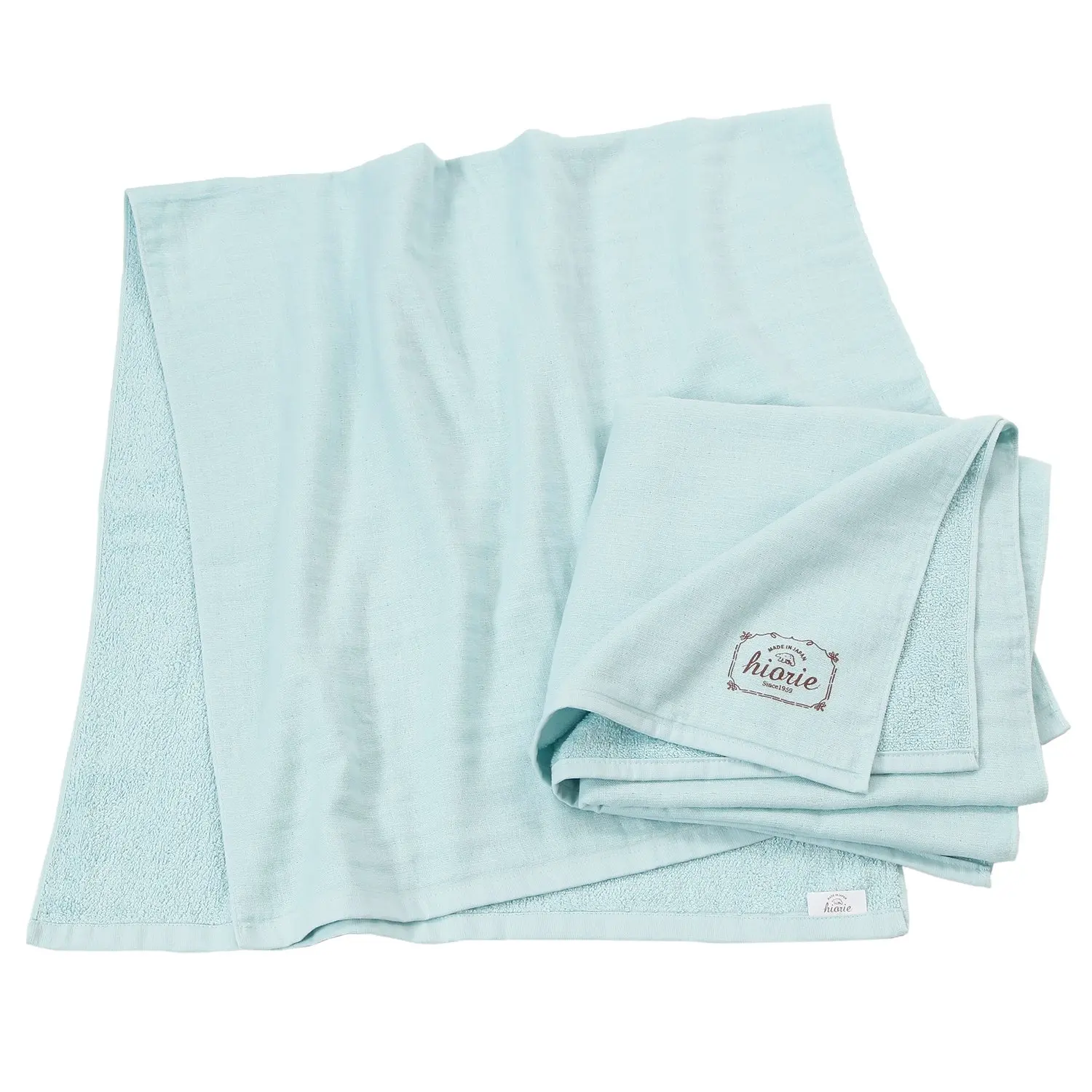 [Wholesale Products] HIORIE Osaka Natural Color Gauze Towel 100% Cotton Bath Towel 60*125cm Low MOQ Washable Soft Quick Dry Blue