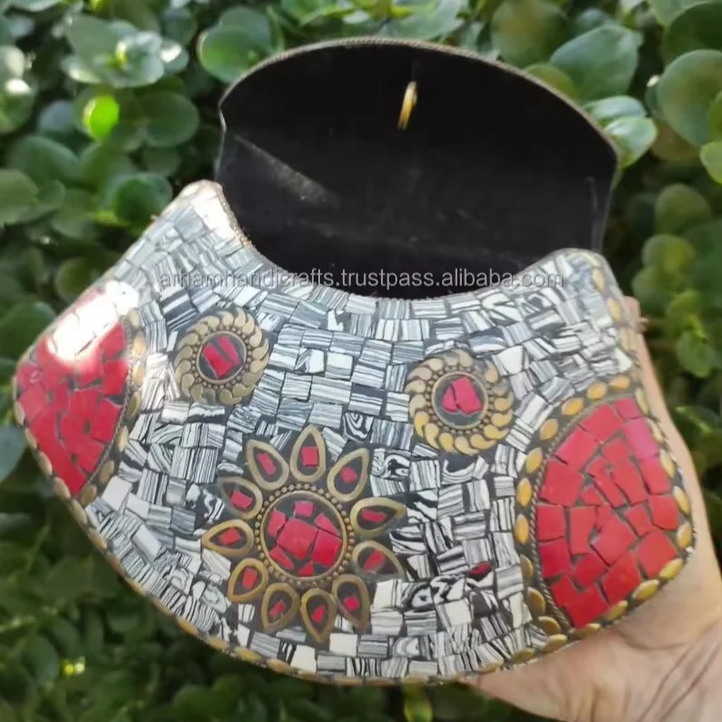 Purple and Golden Mosaic Ladies Evening Clutch Bags and Purse for women and girls at affordable price by LUXURY CRAFTS