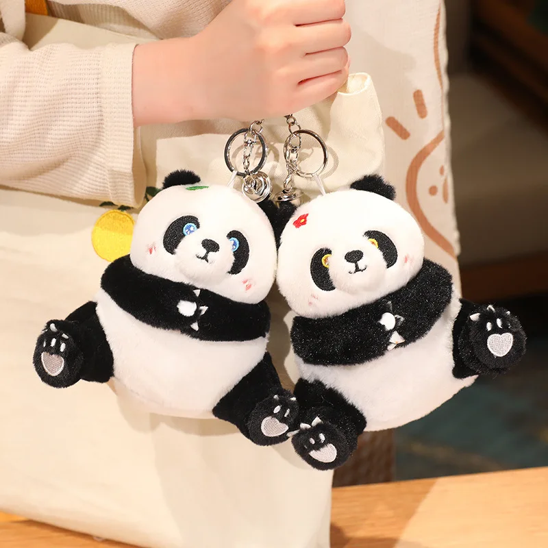 Cute Cartoon Panda Kawaii Plushie Sleeping Pillow Bag Keychain Hanging Gift for Girls Stuffed Animal Toys