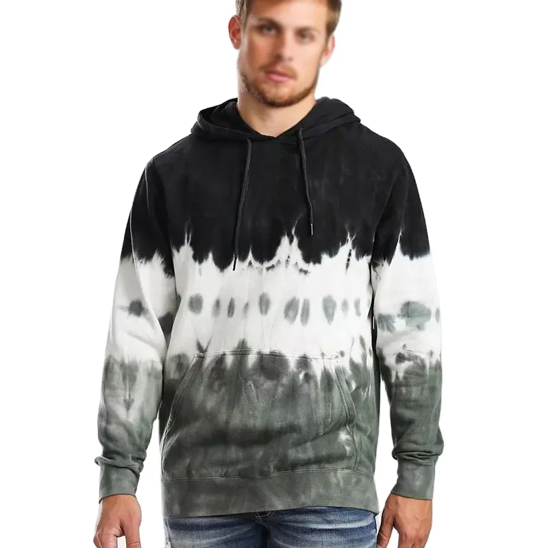 Wholesale Factory Made Custom Design Warm Winter Classic Fit Soft Tech Cotton Fashion Designer Pullover Tie Dye Hoodies