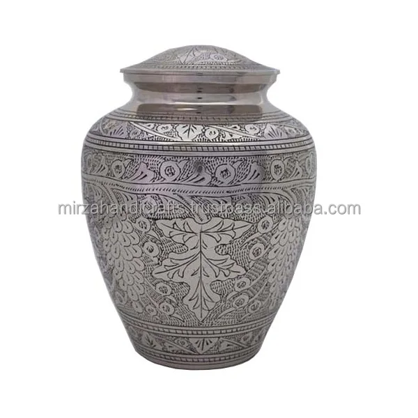 Golden Cream Urn Fully Laminated For Human Ash Funeral Memorial Cremation Urn  for Human Ashes Handcrafted Cremation Urn