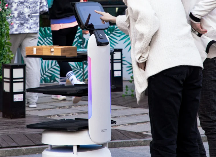 Intelligent food service robot with autonomous navigation Intelligent food delivery robot factory Robot Intelligent Serveur