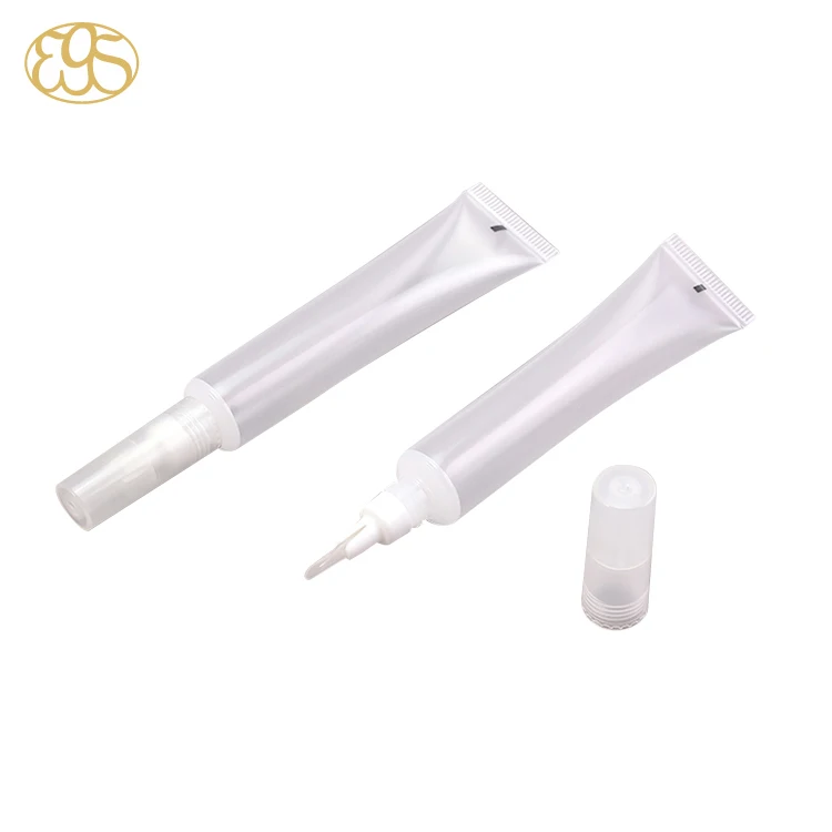 20 ml egg liquid applicator with long brush for DIY cake cookie baking HDPE LDPE PP green Bio-resin squeezing plastic soft tube