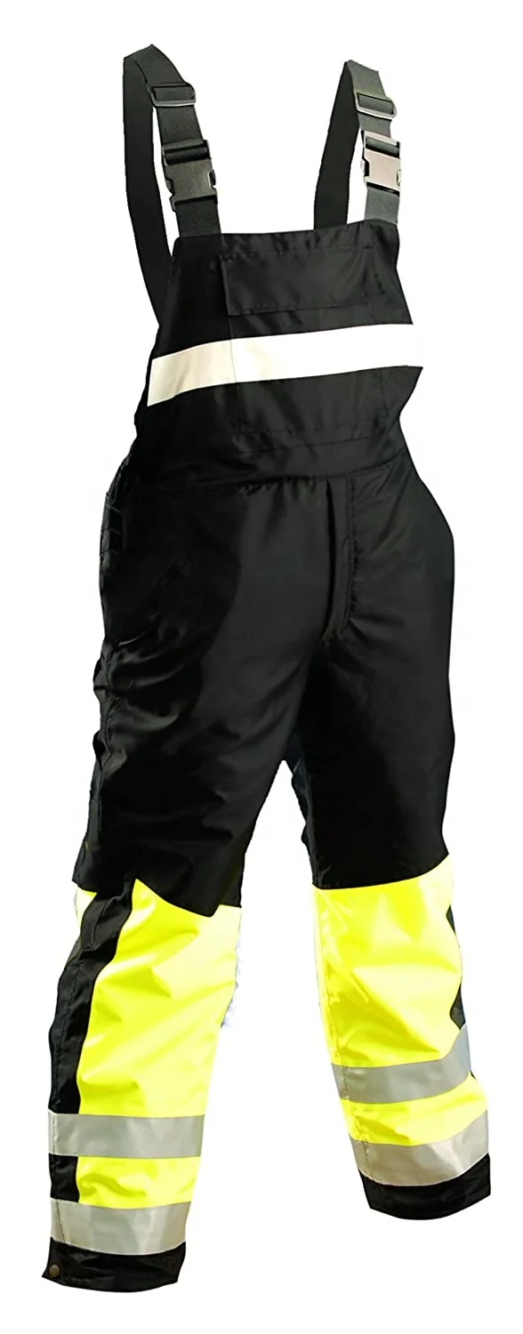 Safety Winter Bib Work Pants Lime Green Overall Bib 2021 Top Quality Work Bib Pants