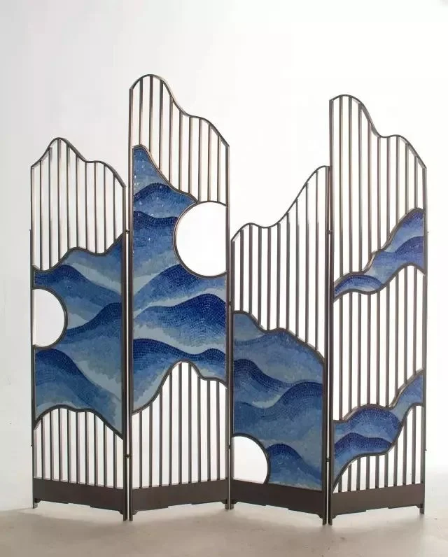 
Interior decoration 3 panels metal folding screen room divider partition wall decorative screens&room divider 