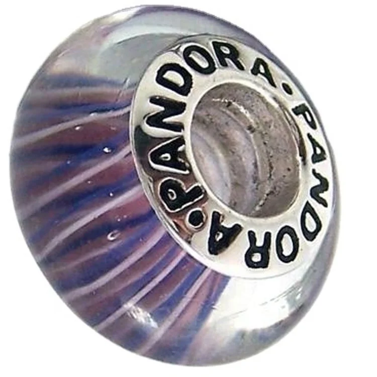 Подвеска из серебра 925 пробы Хрустальная лампворк и стекло голубой Zh123 Aigs AF Zh