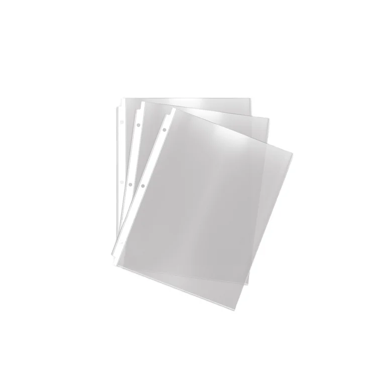 Lowest Price A4 Size Crystal Clear 3 Hole Polypropylene Film Punched Pp Plastic Sheet Paper Protector