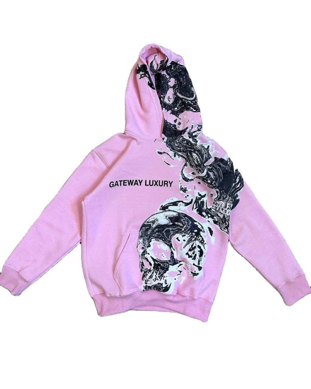 Wholesale Custom Black Pullover Fleece Hoodie Men OEM Supply Plus Size Casual Street Wear Custom Printing Embroidery lined
