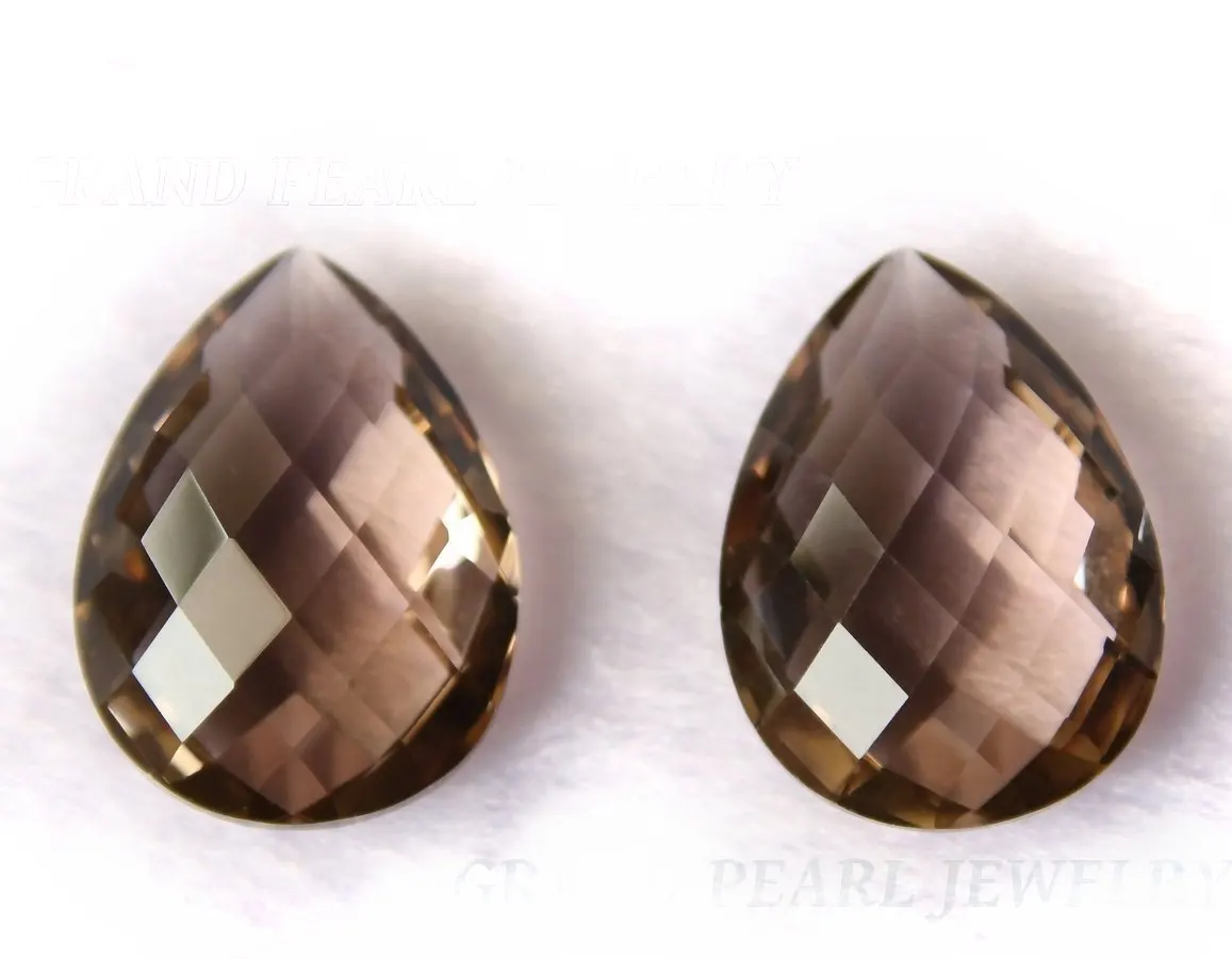 Faceted Hydrothermal Quartz - Pear 12x16mm