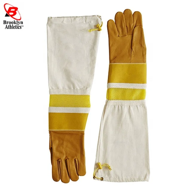 Ultra Mesh Beekeepers Glovees Three layer Net Ventilation Protect Your Hands Fully Ventilated Goatskin Beekeeping Glovee