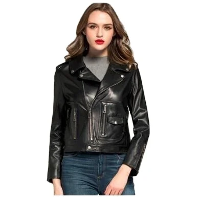 Genuine leather woman slim jackets Fashion Asia size female sheepskin jackets plus size leather casual coat