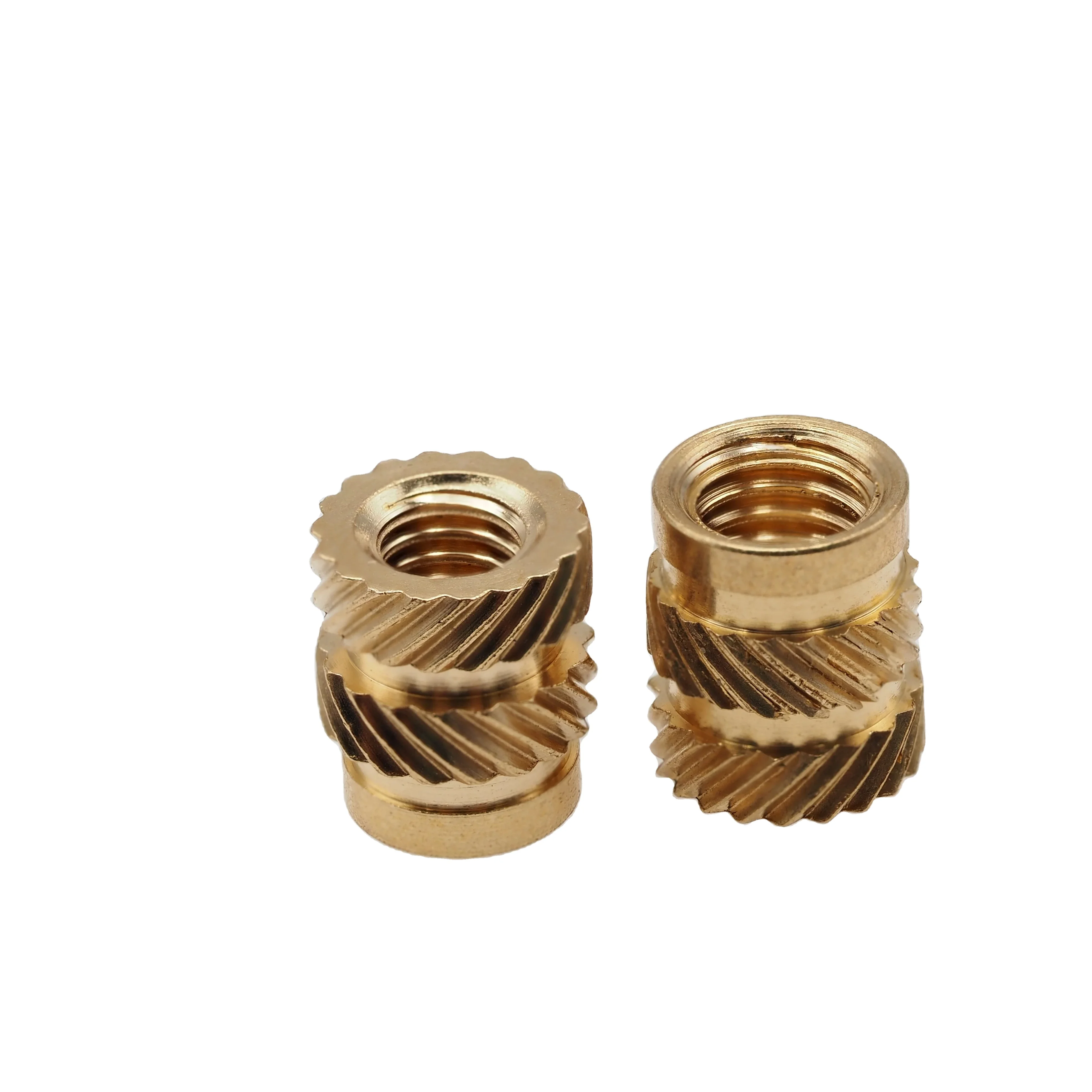 Factory Supply M4 x 5 Spot Copper Nut with Hot Melt Brass Inserts GB Standard Automotive Industry Nut Genre Direct Manufacturer