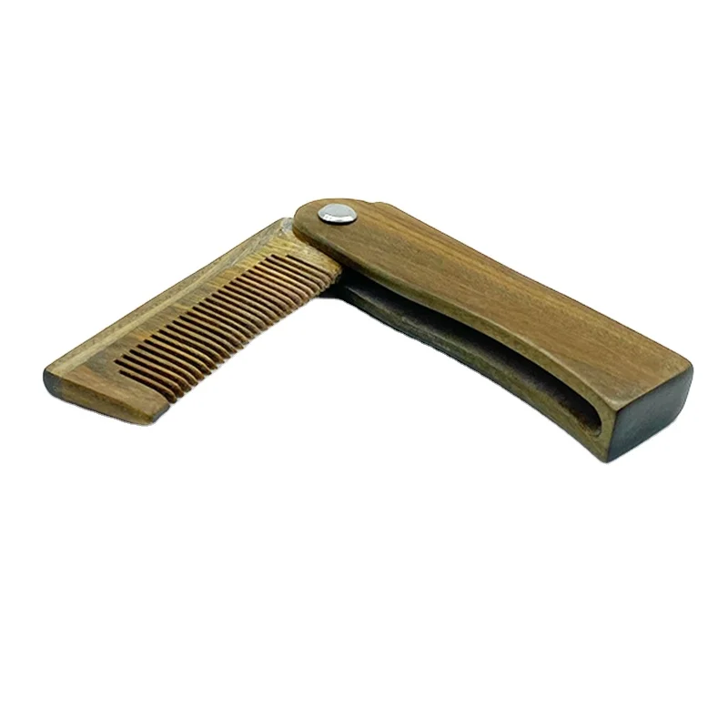 Buffalo Horn Beard Comb Synthetic Peach Neem Silk Styling  Wood Hair Comb