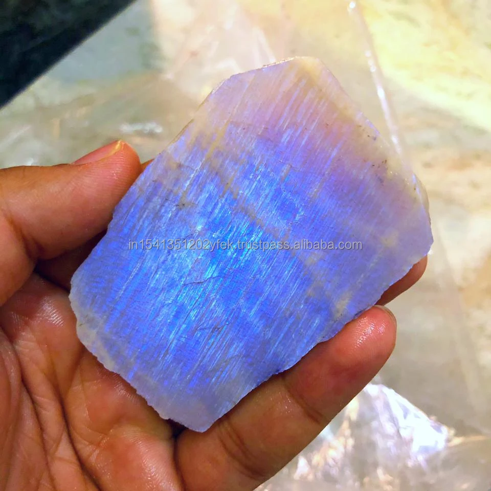 peach rainbow moonstone raw slabs