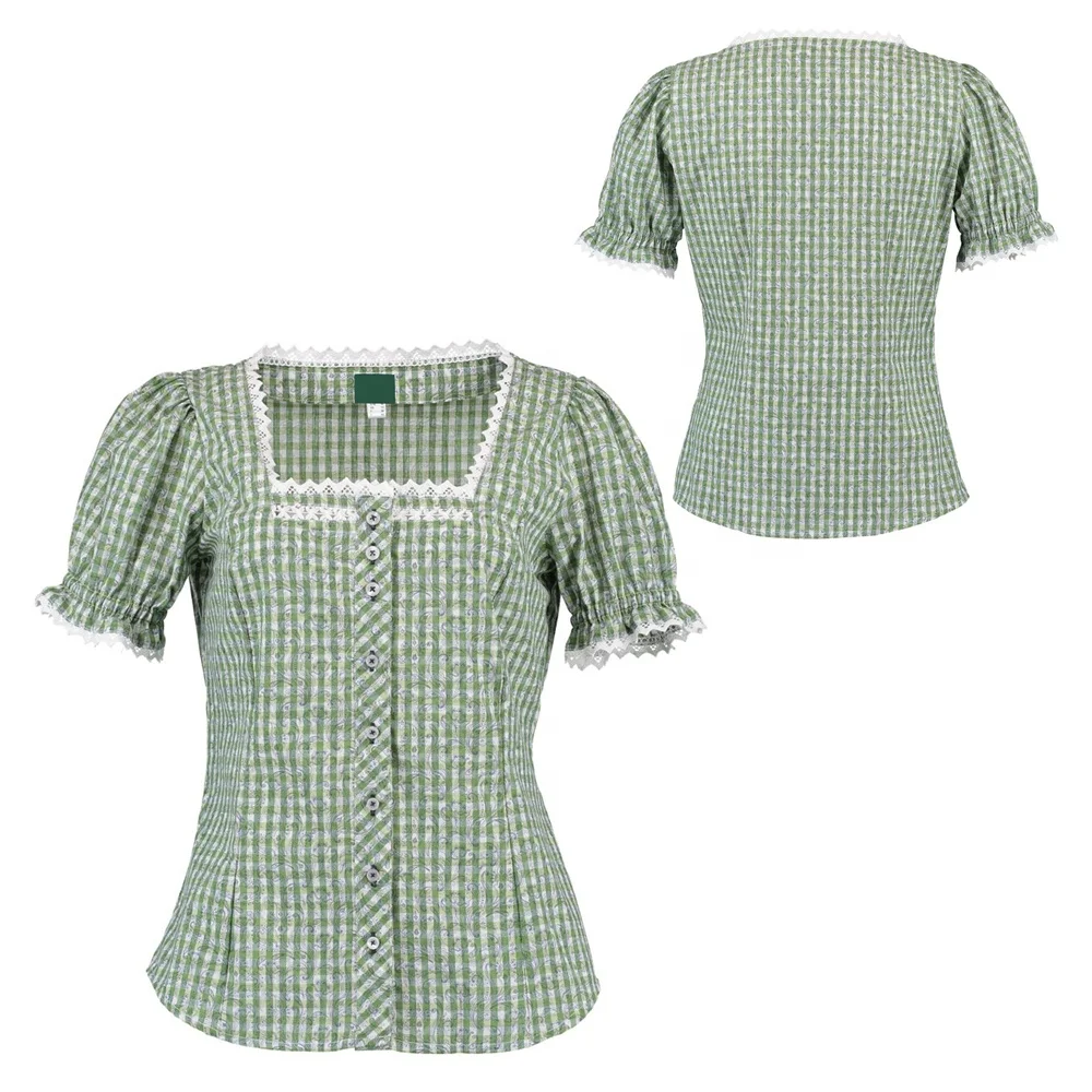2023 New Trend Traditional Woman  Blouse Dress Cotton Polyester Custom Bavarian Blouse