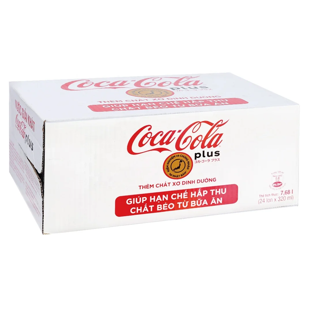 COCA PLUS SOFT DRINK COLA FLAVOR CAN 320ML/PLUS SOFT DRINKS/VIETNAM COCA SOFT DRINK WHOLESALE