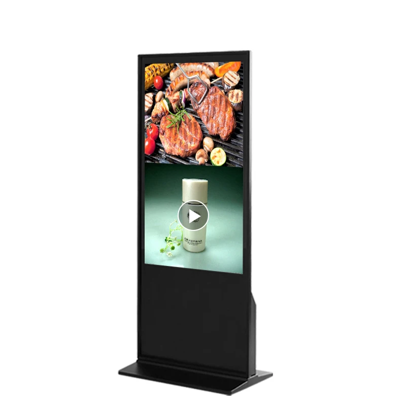 Digital Advertising LCD Screen Floor Standing Vertical Interactive Totem LCD Kiosk Display Screens Advertising Player