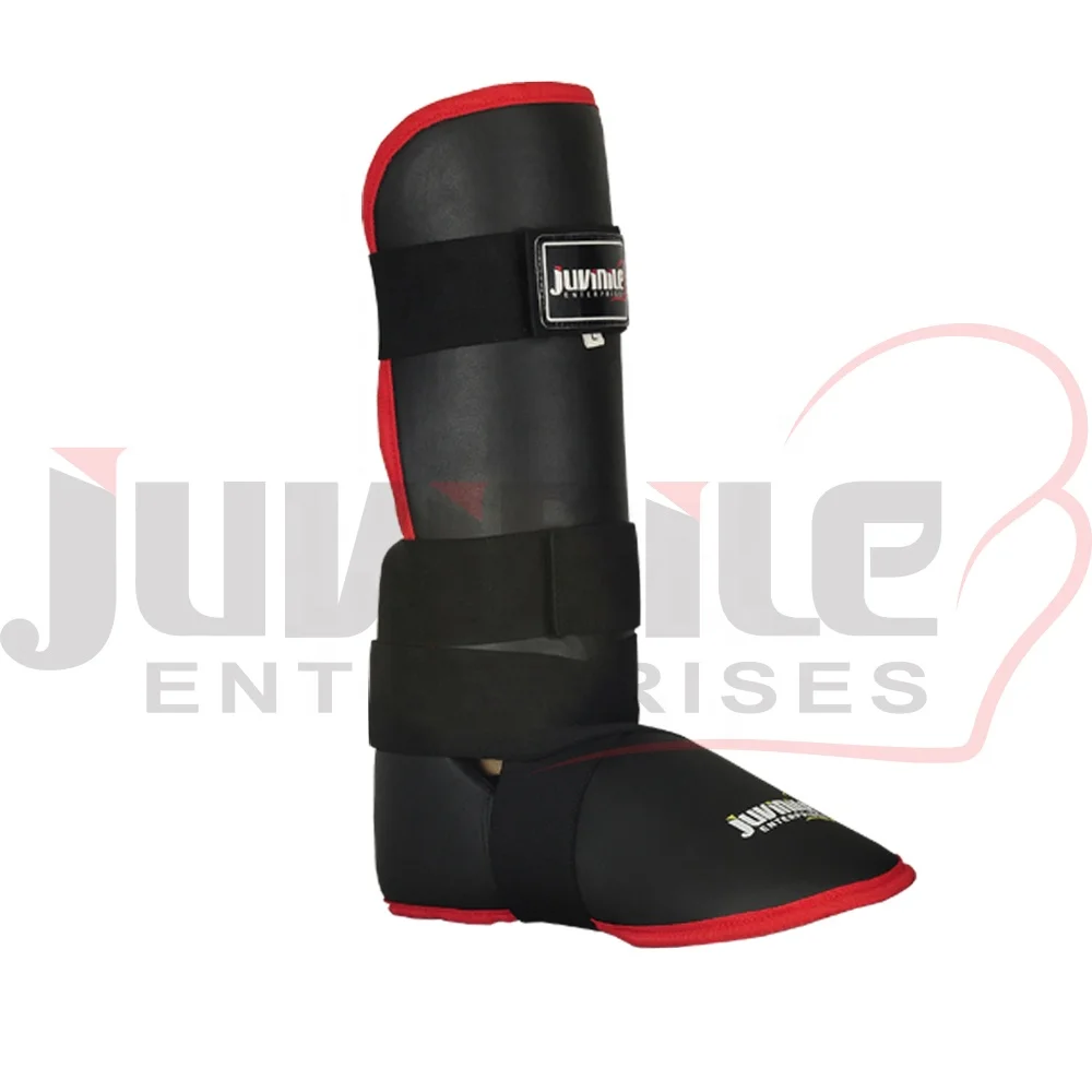 Customized Karate shin guard made of PU leather high quality boxing equipment supplier OEM ODM manufacturer