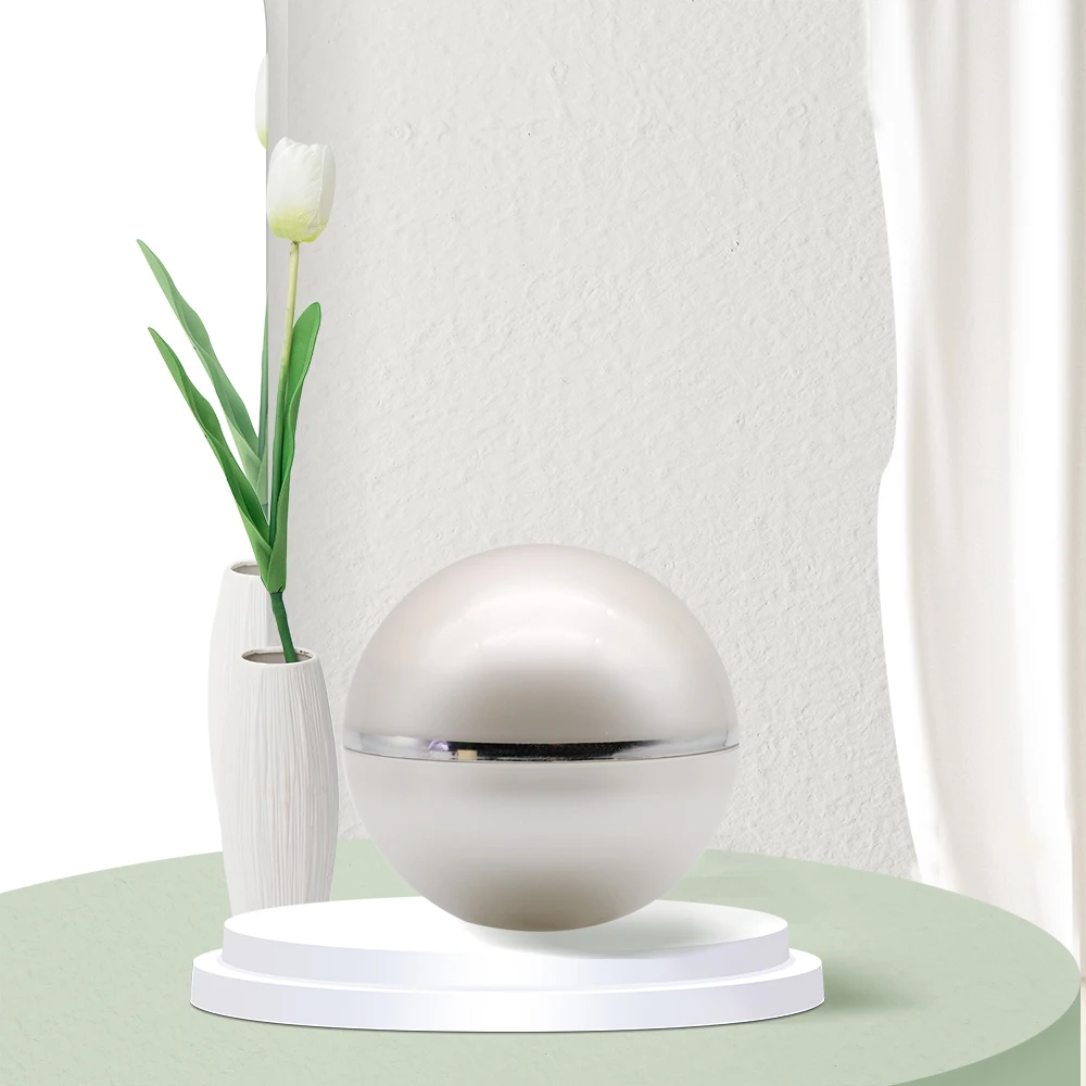 High Grade 5g 8g 15g 30g 50g Ball Shape Cosmetics Packaging Plastic Cream Containers Acrylic Jars White Cream Jar