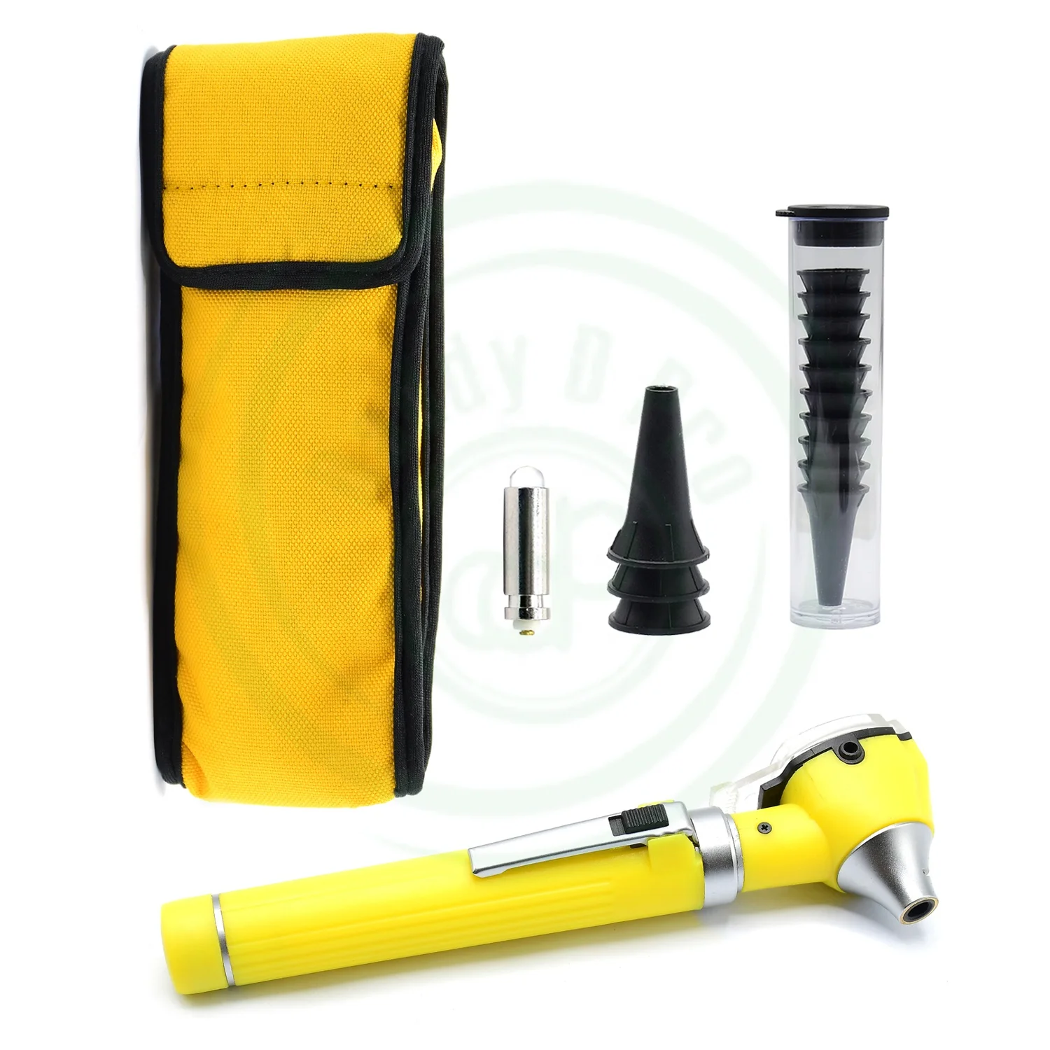Professional ENT Diagnostic Portable Otoscope and Ophthalmoscopes LED Mini Otoscope YELLOW Pocket Mini Compact