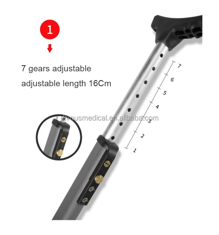 Outdoor Aluminum Alloy Walking Stick Adjustable Elderly Cane Hot selling Crutch Walker Persona Mayor Mobility Aid Disabled