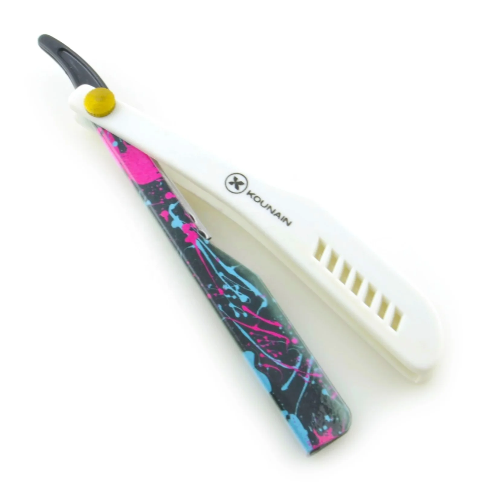 Kounain Professional Barber Folding Straight Edge Razor Pink Manual Hairdressing Haircut Bread Mustache Shavers Barber salons